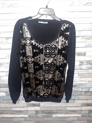 Maurices Jersey Mujer Negro y Dorado Talla Grande Foto 1 de 4