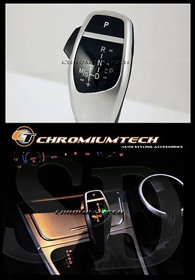 BMW E39 5-Series E53 X5 Argento LED Cambio Pomello Per LHD Con / Posizione Luce - Immagine 1 di 4