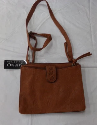COLECCIÓN BUENO Mujer Pequeño Marrón Imitación Cuero Bandolera Cartera Correa Ajustable NUEVO Foto 1 de 4