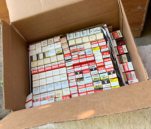 huge lot 198 vacuum tubes misc types in labeled boxes FAA/radio surplus