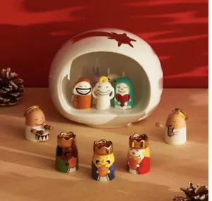 Presepe di design Alessi 10 figure e ornamento grotta natale - Foto 1 di 1