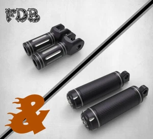 Fit H-D 2007-2017 SOFTAIL Moving Star Contrast Cut Passenger Footpeg Support Kit - Picture 1 of 9