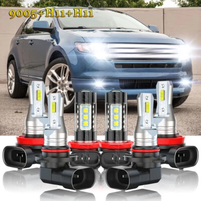 For Ford Edge Sport Utility 4-Door 2007-2010 LED Headlight + Fog Light Bulbs Kit - Image 1 of 4
