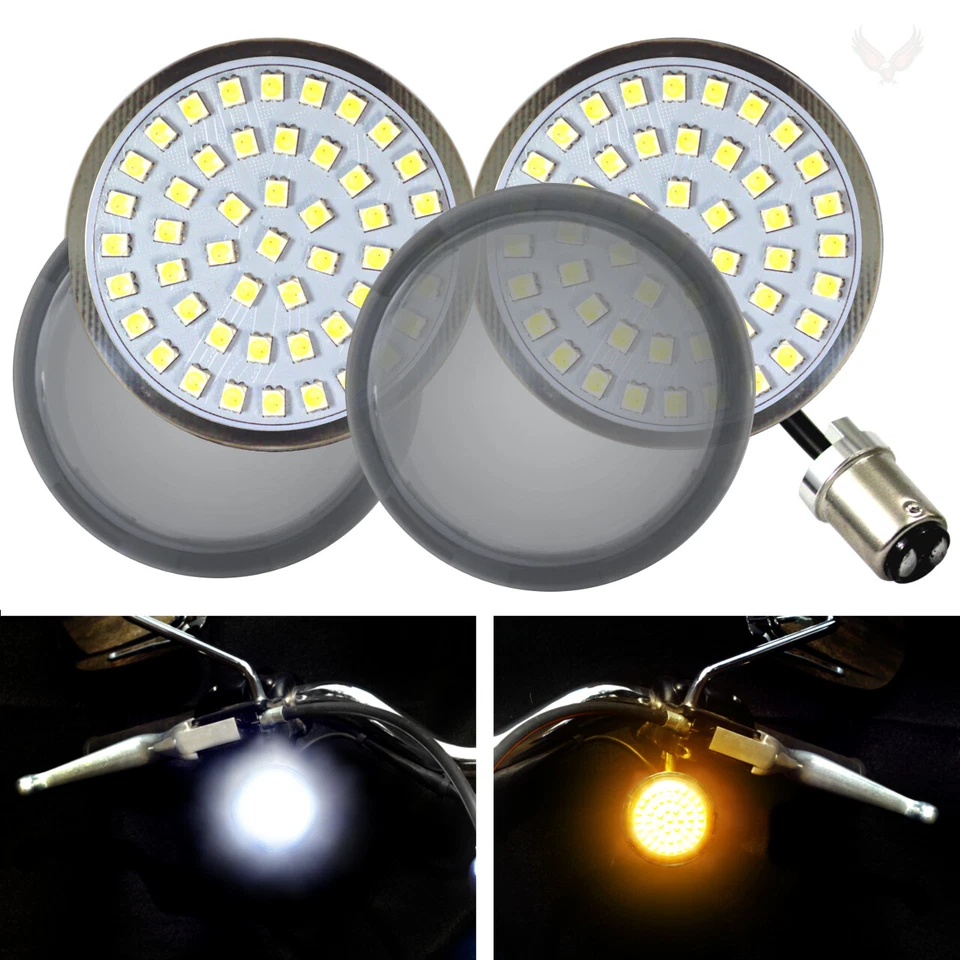 Eagle Lights Premium 2" estilo bala LED Gen II Harley señales de giro con lentes Foto 1 de 4