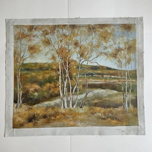 Landschaft Ölgemälde von Hügeln und Bäumen im Herbst 20 "x 24" - Bild 1 von 4