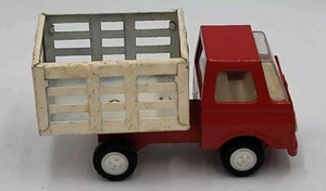 Vtg Japan Pressed Steel / TIN 4 1/4" Dump Truck - Picture 1 of 10