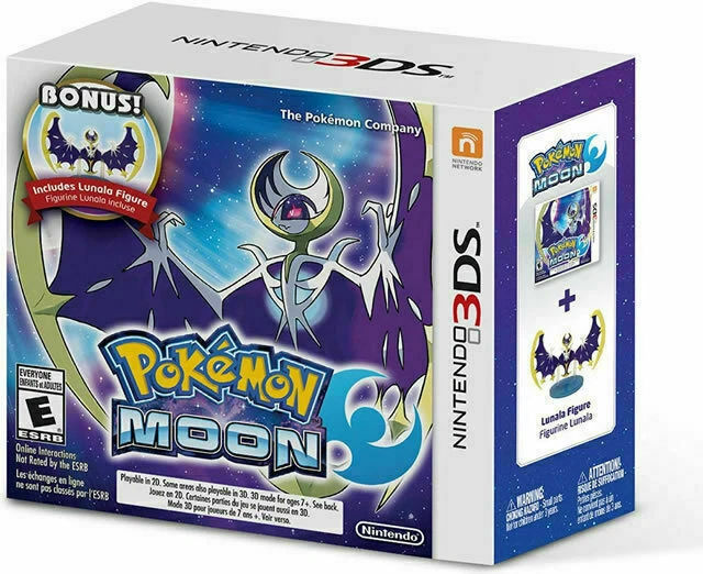 Pokémon Moon with Lunala Figure (Nintendo 3DS, 2016)