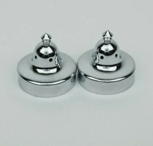 NOS Pair of Vintage Fenton Art Glass Salt and Pepper Shaker Metal 2 Lids New x2 - Picture 1 of 4