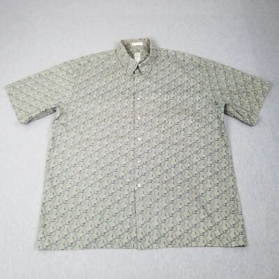 Camisa Birmania Bibas Para Hombre XL Manga Corta Bolsillos Abotonados Mezcla Lyocell Tencel Foto 1 de 4