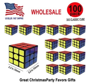 100 PCS Cube Toy Game Toy Classic Magic Puzzle School Kid Party Goody bags Gift - Picture 1 of 3