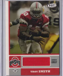 2007 SAGE Hit Troy Smith Game-Used Jersey Patch Relic RC Ohio State Buckeyes - Picture 1 of 1