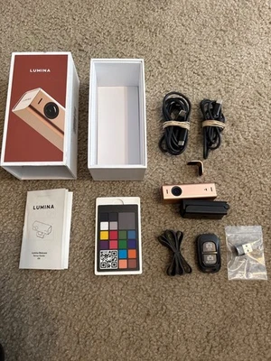 New open box. Lumina 4K Webcam: Studio-Quality Webcam Powered by AI. - Rose Gold - Image 1 of 4