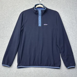 Patagonia Fleecepullover Herren Small Navy Micro D Snap-T Quarter Snap Blue Trim - Bild 1 von 6