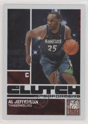 2009-10 Donruss Elite Clutch Performers Red /249 Al Jefferson #17 - Image 1 of 2