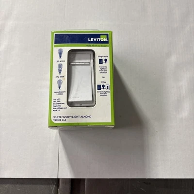 Atenuador inteligente Leviton VRMX1-1LZ blanco/marfil/almendra clara para ZWave Vizia LED Foto 1 de 4