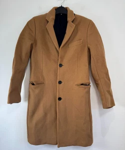 Paul Smith Over Coat Men's Size Small Brown Wool Cashmere Blend Button Up Smart - Picture 1 of 8