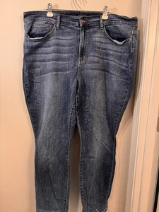 Judy Blue Boyfriend Fit High Rise Bleach Splash Größe 24W JB82346DK-PL - Bild 1 von 7