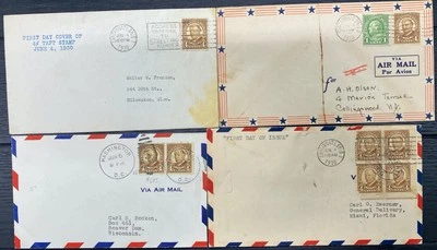#685 William Howard Taft 4c First Day covers lot of 148 combos, Pairs, Blocks of - Image 1 of 4