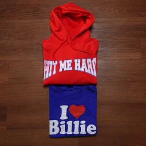 Billie Eillish Hit Me Hard And Soft Tour Pullover Hoodie Red XL w/ Shirt Bundle - Picture 1 of 13