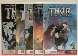 THOR DIOS DEL TRUENO # 1 2 3 4 5 [2012 5 cómics Marvel] casi nuevo Aaron Ribic temas clave - Imagen 1 de 9