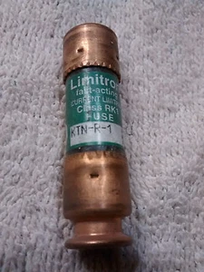 1 fusibile Bussmann Limitron KTN R 1, 1 amp, 250 volt classe RK1 nuovo vecchio stock - Foto 1 di 2