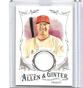 MIKE TROUT 2016 TOPPS ALLEN & GINTER GAME USED JERSEY - Picture 1 of 1
