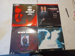 4 Laserdisc Lot Action Blockbuster Hunt Red October The Krays Black Rain Ghost - Picture 1 of 1