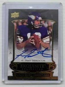 2008 UD Exquisite Collection Fran Tarkenton Legendary Signatures Auto #34/35 - Picture 1 of 2