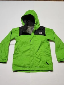 (#C)The North Face Green Hyvent Hooded Windbreaker Rain Shell Size Kid's Large - Picture 1 of 7