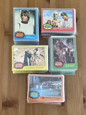 1977 Topps Star Wars Series 1-5 Complete Set 1-330 Blue Red Yellow Green Orange - Image 1 of 4