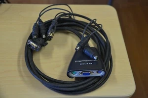 Belkin F1DK102P 2-port KVM Switch with Built-in Cabling - Picture 1 of 3