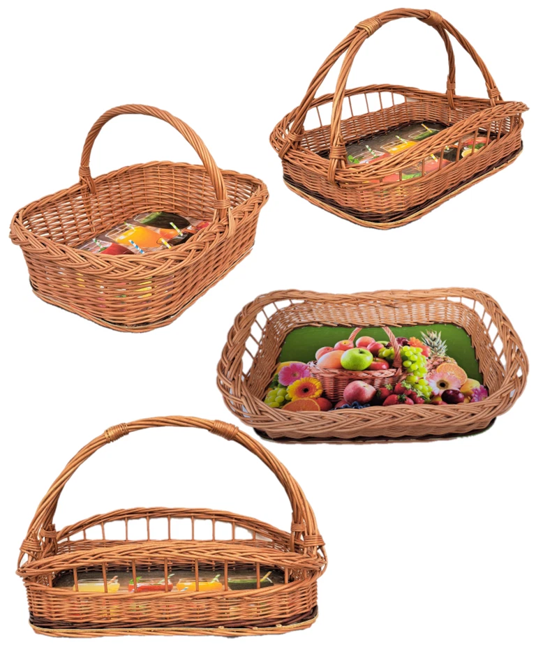 -10% Ausverkauf! Weidentablett mit Bügel Obstkorb Weide, Serviertablett - Bild 1 von 1