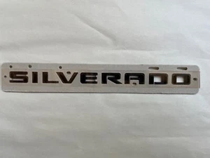 2019-2020 Chevrolet "SILVERADO"  1500 Emblem  GM# 84300954. Black OEM. Script - Picture 1 of 4