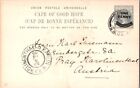 South Africa Cape of Good Hope 1 1/2d QV Postal Card Overprinted One Penny 1905