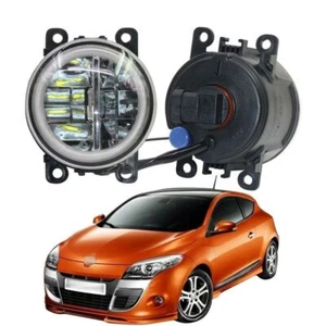 LED Fog Light + Angel Eye Rings Daytime Running Lights Fit For Renault Megane - Picture 1 of 11