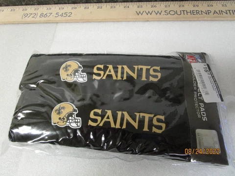 Qty (2) NFL New Orleans Saints Car Truck Bag Seat Belt Pads / Shoulder Covers Cover