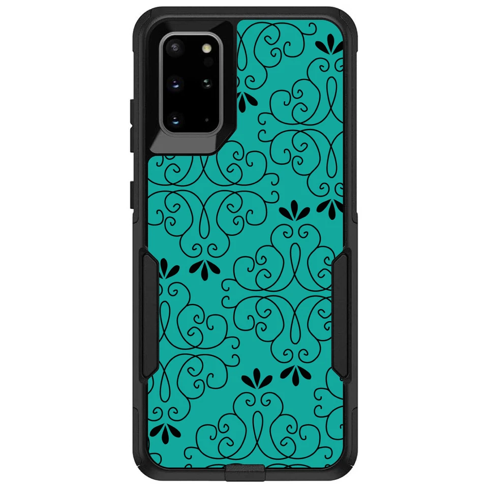 OtterBox Commuter for Galaxy S (Choose Model) Coral Blue Black Floral - Imagem 1 de 1