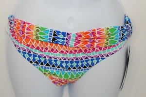 New La Blanca Shirred Band Hipster Bikini Bottom multi Size 4 FREE SHIPPING - Picture 1 of 3