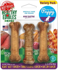 Healthy Edibles Puppy Chew Treats Variety Pack 63 G (Pack of 3), Petite - Picture 1 of 12