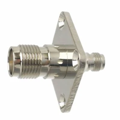 Reverse Polarity RP-TNC Female to SMA Female Panel Flange Coax Adapter Connector - Image 1 of 4