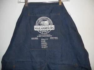 Vintage National Postal Mailhandlers Union Blue Denim Apron Glenn Berrien, Pres - Bild 1 von 12