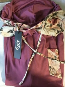 Lily By Firmiana Long sleeve Floral Pullover Size 2XL Tote 6 - Picture 1 of 5