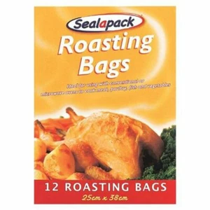 12 Roasting Bags Turkey Chicken Meat Oven Cooking Bag Baking Kitchenware 25x38cm - Picture 1 of 1