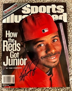 Ken Griffey Jr - Signed Sports Illustrated - JSA 9 - Cincinnati Reds - No Label - Picture 1 of 3