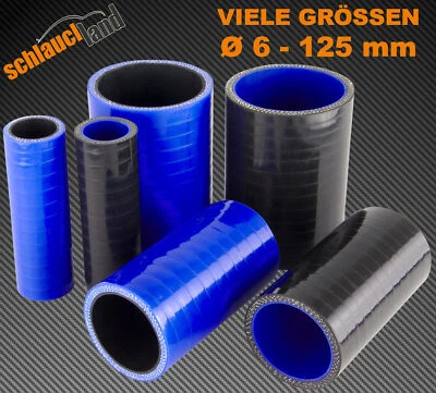 SCHLAUCHLAND Manguera de silicona de 0,10 m ID 6-125 mm SELECCIÓN** 10 cm conector manguera turbo de silicona