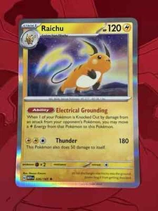 Raichu - 026/165 - Juego de cartas coleccionables Pokémon escarlata y violeta 151 (2023) - casi nuevo - holograma raro - Imagen 1 de 1