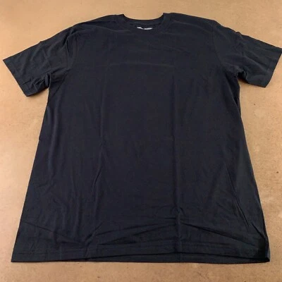 HB Harbor Bay Men's 1XL Black Pre-Shrunk Cotton Short Sleeve Classic T-Shirt New - Image 1 of 4