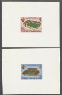 Comoros World Championship Soccer Spain 1982 5 Imperf. blocks THICK paper MNH - Image 1 of 3