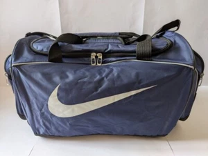 Nike Large Sports Holdall Duffle Bag Blue and Black 90s Y2K Vintage RN#56323 New - Picture 1 of 22