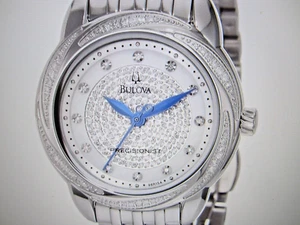 BULOVA PRESIONIST DAMEN UHR QUARZ ALL S/S DIAMOND 96R154 NEU - Bild 1 von 8